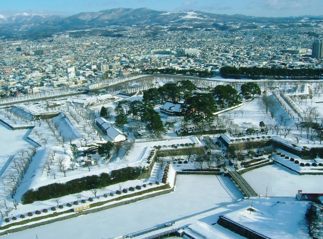 Goryokaku_snow in Hakodate